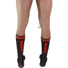 Macho - Chaussettes Fines Taille Unique Noir/Rouge
